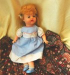 50s vinyl doll blue